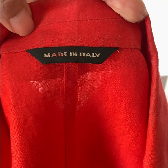 Red crop blazer - Picture 4 of 6